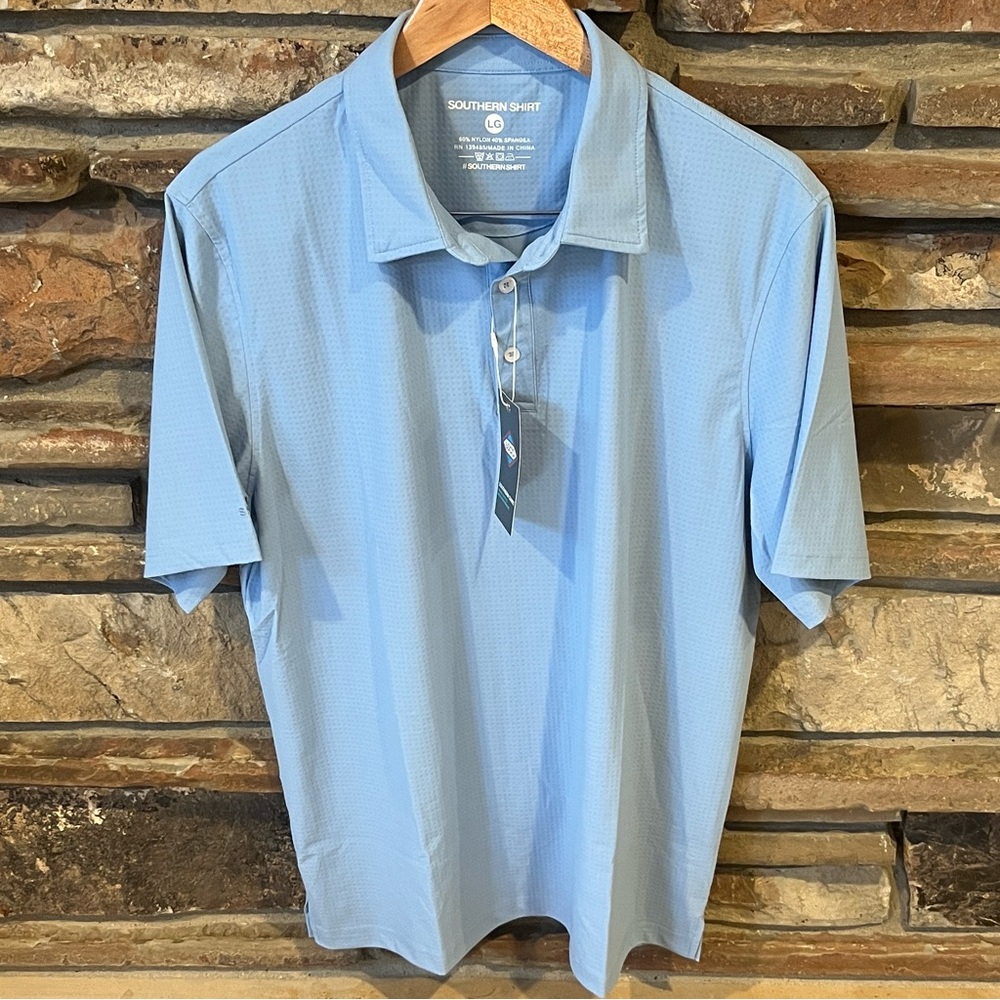 Southern Shirt Next Level Performance Polo in Ocean Breeze Light Blue